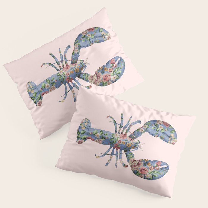 FLORAL LOBSTER Pillow Sham Gallery Image 1