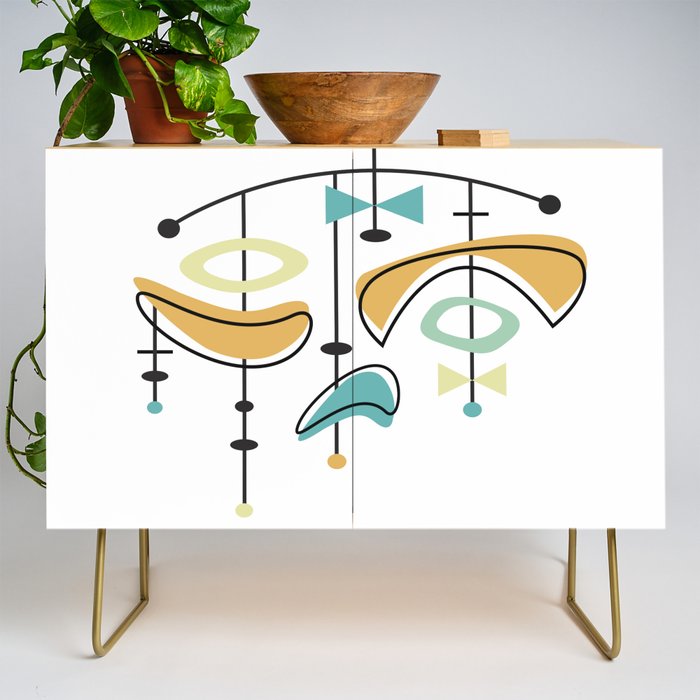 Mid Century Modern Abstract Atomic Age Credenza Gallery Image 1