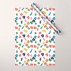 colourful alphabet Wrapping Paper Gallery Image 1