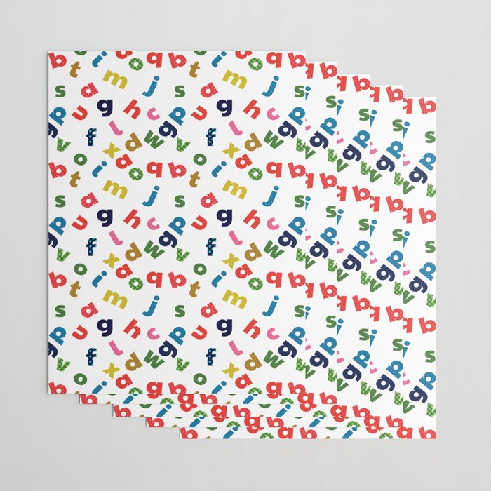 colourful alphabet Wrapping Paper Gallery Image 3