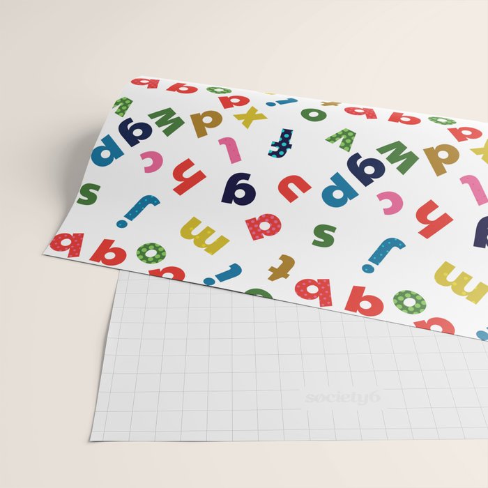colourful alphabet Wrapping Paper Gallery Image 2