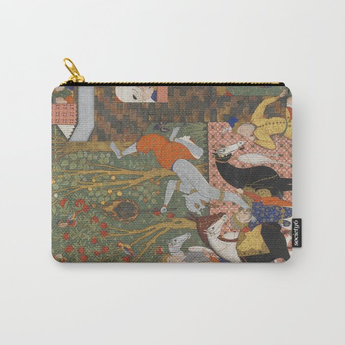 Falnama (Book of omens)The Angel of Death slays Shaddad Islamic Antique Art  Carry All Pouch Gallery Image 1