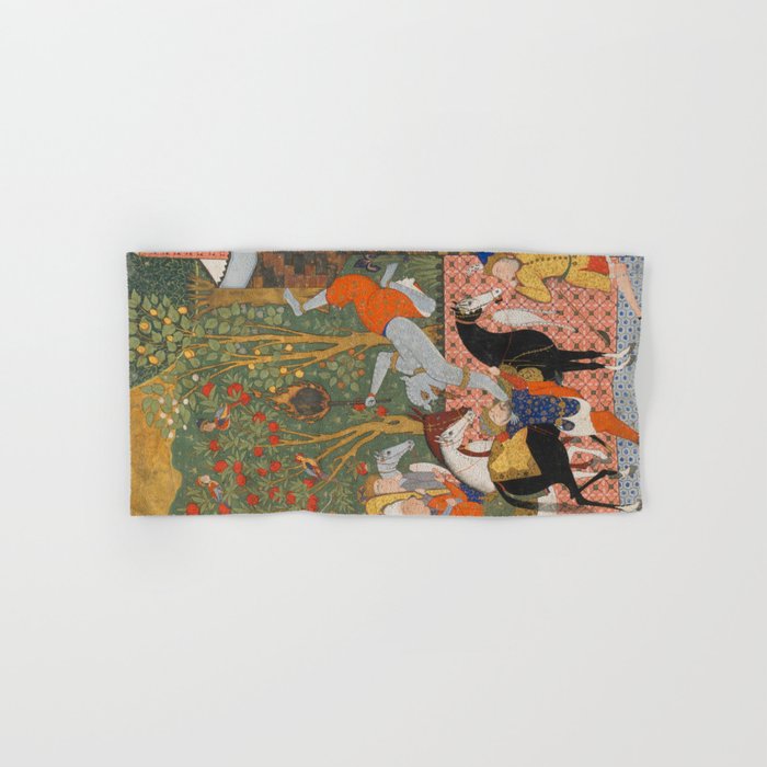 Falnama (Book of omens)The Angel of Death slays Shaddad Islamic Antique Art  Bath Towel Gallery Image 1