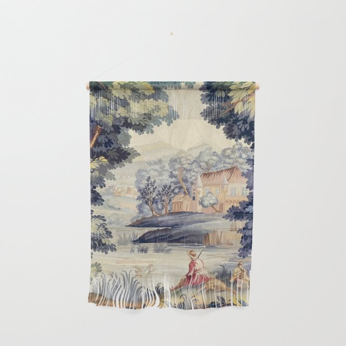 Antique 18th Century French Aubusson Pastoral River Tapestry Wall Hanging Gallery Image 1