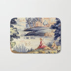 Antique 18th Century French Aubusson Pastoral River Tapestry Bath Mat Gallery Image 1