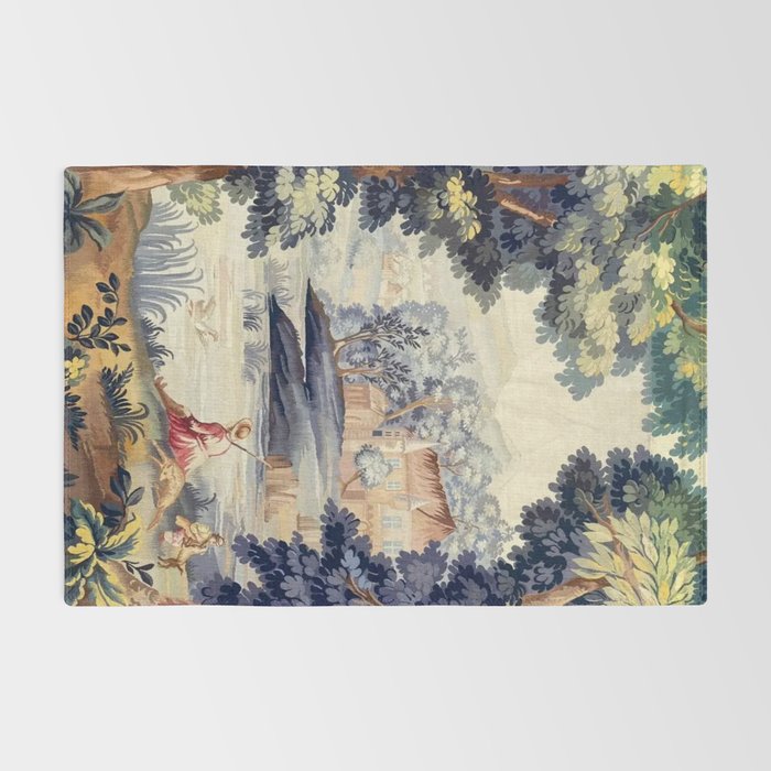 Antique 18th Century French Aubusson Pastoral River Tapestry Rug Gallery Image 2