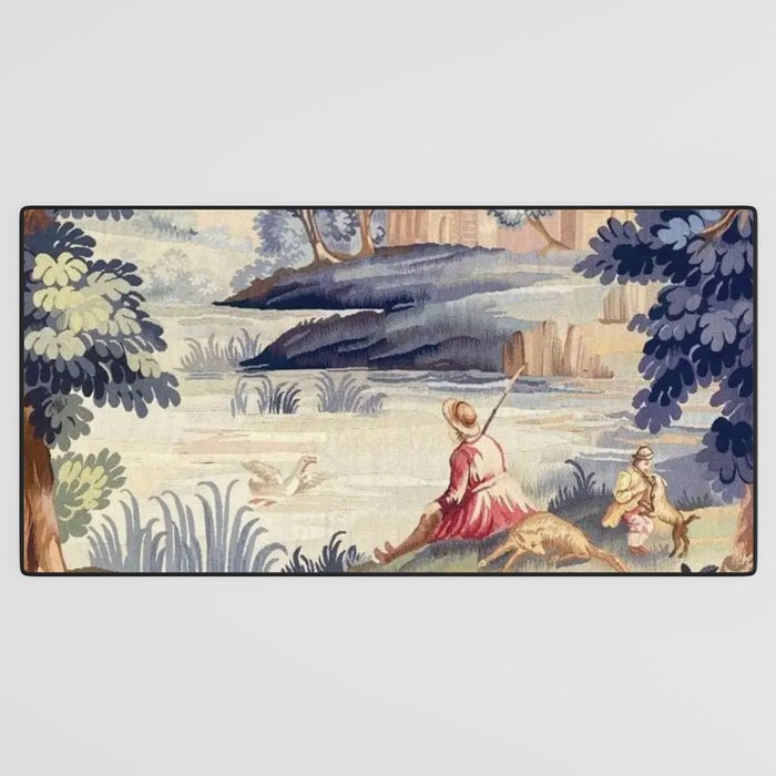 Antique 18th Century French Aubusson Pastoral River Tapestry Desk Mat Gallery Image 3