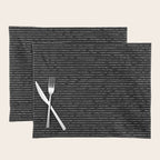 Lines II (Black) Placemat Gallery Image 1