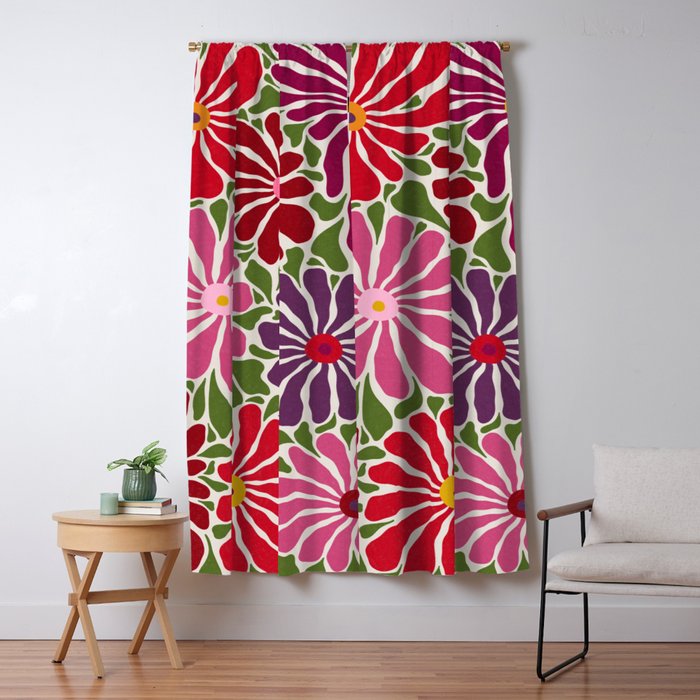 Lazy Florals #3 Window Curtain Gallery Image 5