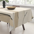 Abstract Line Art Nude Beige Tablecloth Gallery Image 3