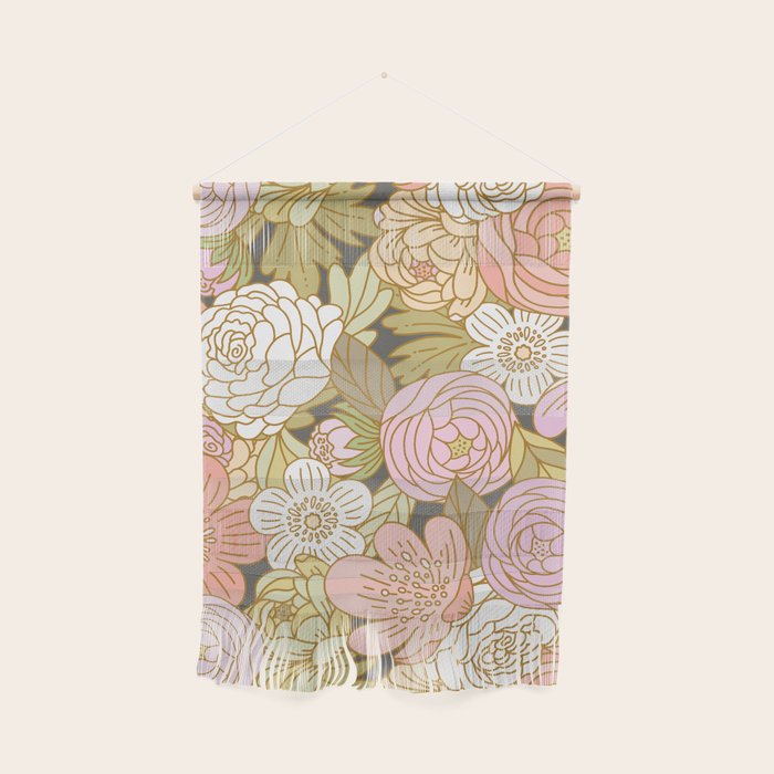 Boho Blooms | Pastel Fall Colors Wall Hanging Gallery Image 1