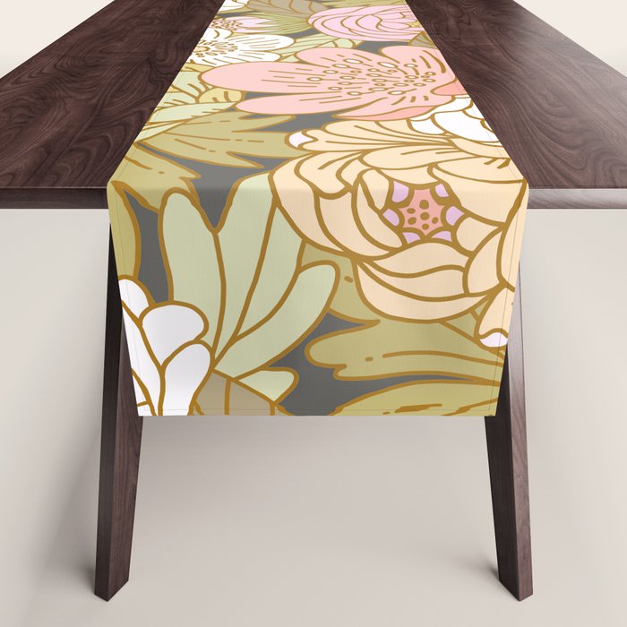 Boho Blooms | Pastel Fall Colors Table Runner Gallery Image 1
