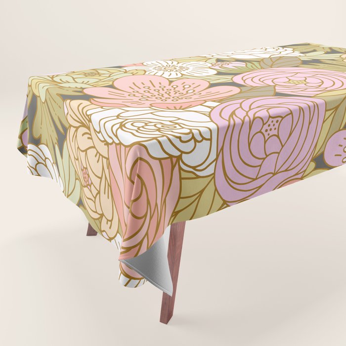 Boho Blooms | Pastel Fall Colors Tablecloth Gallery Image 1