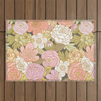 Boho Blooms | Pastel Fall Colors Outdoor Rug Gallery Image 1