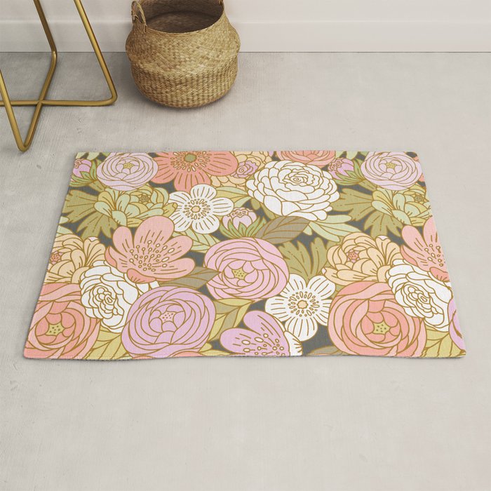 Boho Blooms | Pastel Fall Colors Rug Gallery Image 1