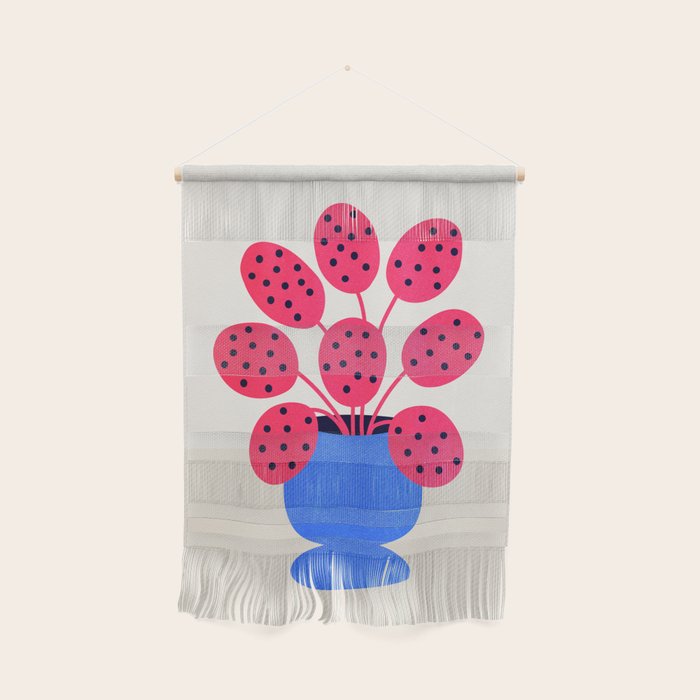 Blueberry Vase & French Fuchsia Leaves: Vases & Stuff 03 Wall Hanging Gallery Image 1