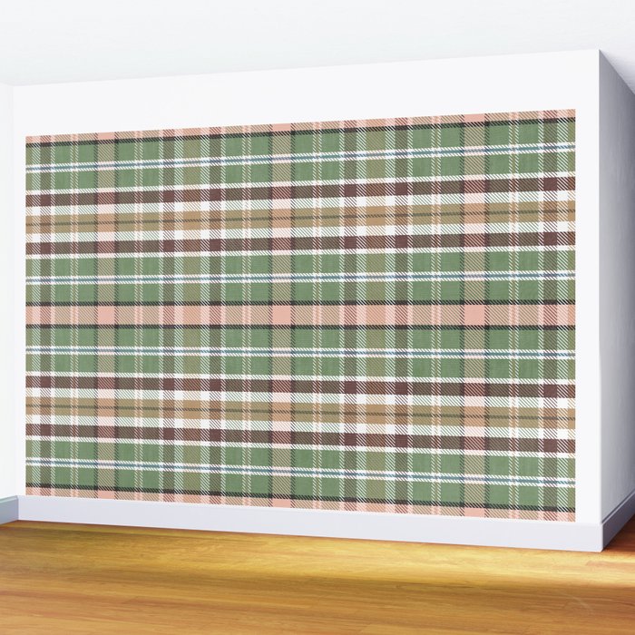 Wilderness Plaid Cozy Heirloom Multi Wall Mural Gallery Image 2