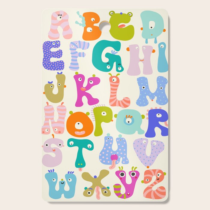 Little Creatures Alphabet Cutting Board Gallery Image 1