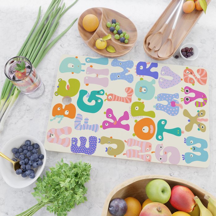 Little Creatures Alphabet Cutting Board Gallery Image 2