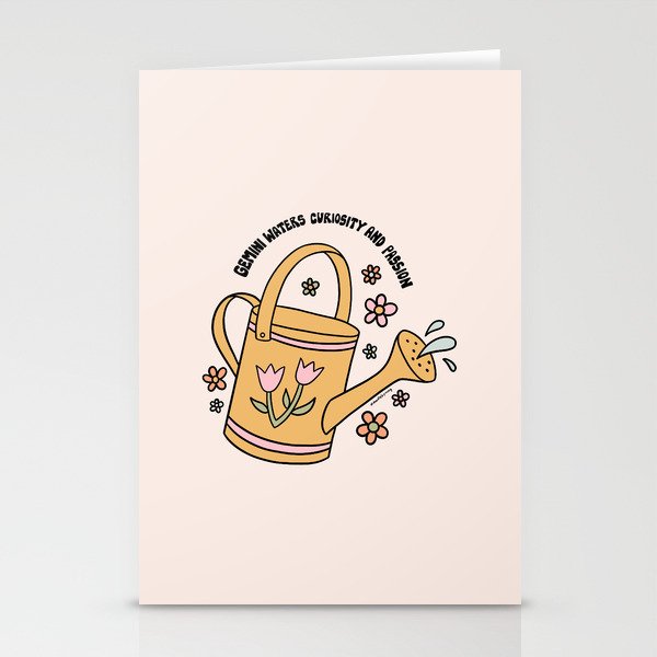 Gemini Watering Can Stationery Card Gallery Image 1