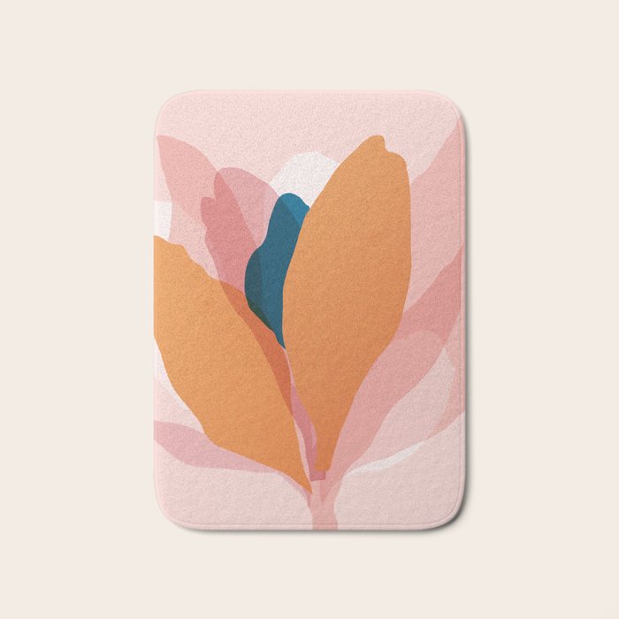 Abstraction_Floral_Blossom Bath Mat Gallery Image 1