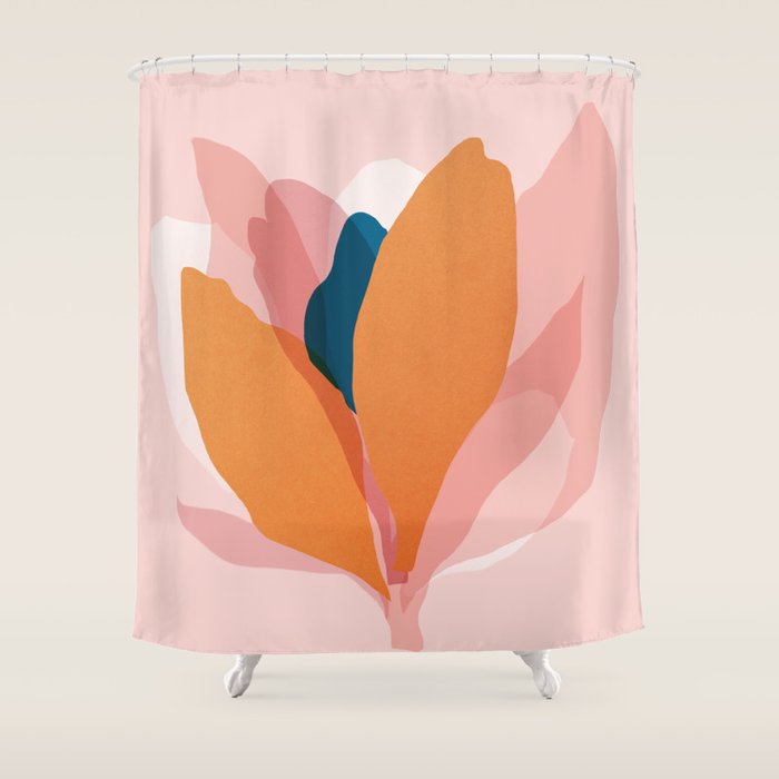 Abstraction_Floral_Blossom Shower Curtain Gallery Image 1