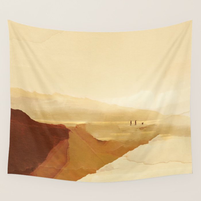 Sunset Walk Wall Tapestry Gallery Image 1