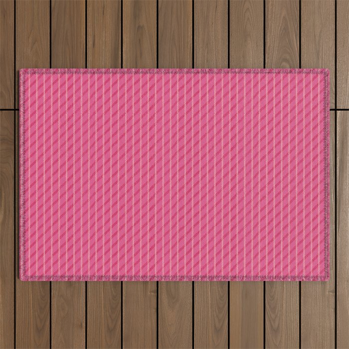 Playful Pink Plaid Outdoor Rug Gallery Image 1