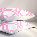 Classic Bamboo Trellis Pattern 291 Pink Pillow Sham Gallery Image 3