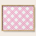 Classic Bamboo Trellis Pattern 291 Pink Serving Tray Gallery Image 1