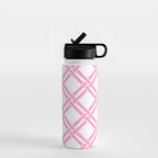 Classic Bamboo Trellis Pattern 291 Pink Water Bottle Gallery Image 1