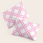 Classic Bamboo Trellis Pattern 291 Pink Pillow Sham Gallery Image 3