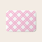 Classic Bamboo Trellis Pattern 291 Pink Bath Mat Gallery Image 1