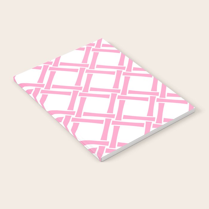 Classic Bamboo Trellis Pattern 291 Pink Notebook Gallery Image 2