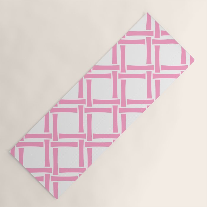 Classic Bamboo Trellis Pattern 291 Pink Yoga Mat Gallery Image 1