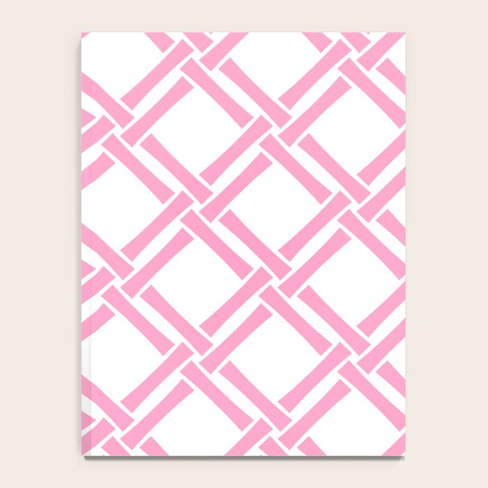 Classic Bamboo Trellis Pattern 291 Pink Notebook Gallery Image 4