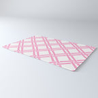 Classic Bamboo Trellis Pattern 291 Pink Rug Gallery Image 3