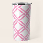 Classic Bamboo Trellis Pattern 291 Pink Travel Mug Gallery Image 1