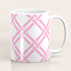 Classic Bamboo Trellis Pattern 291 Pink Coffee Mug Gallery Image 1