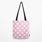 Classic Bamboo Trellis Pattern 291 Pink Tote Bag Gallery Image 2