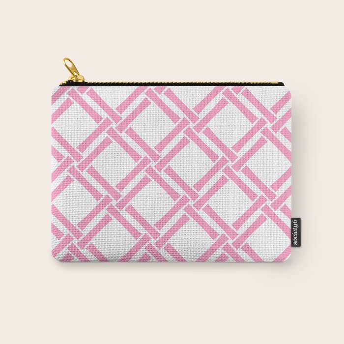 Classic Bamboo Trellis Pattern 291 Pink Carry All Pouch Gallery Image 1