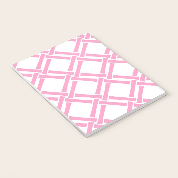 Classic Bamboo Trellis Pattern 291 Pink Notebook Gallery Image 3