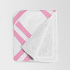 Classic Bamboo Trellis Pattern 291 Pink Throw Blanket Gallery Image 3