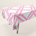 Classic Bamboo Trellis Pattern 291 Pink Tablecloth Gallery Image 1