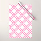 Classic Bamboo Trellis Pattern 291 Pink Wrapping Paper Gallery Image 1