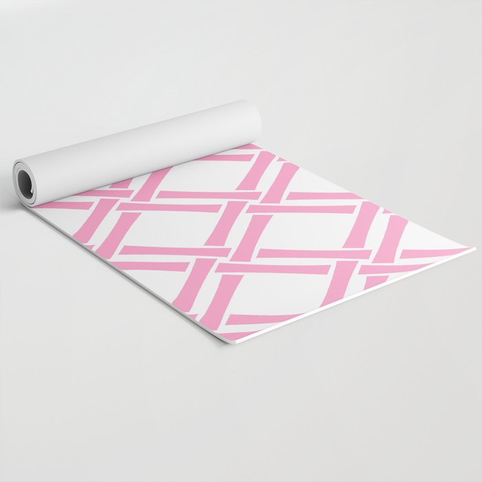 Classic Bamboo Trellis Pattern 291 Pink Yoga Mat Gallery Image 2