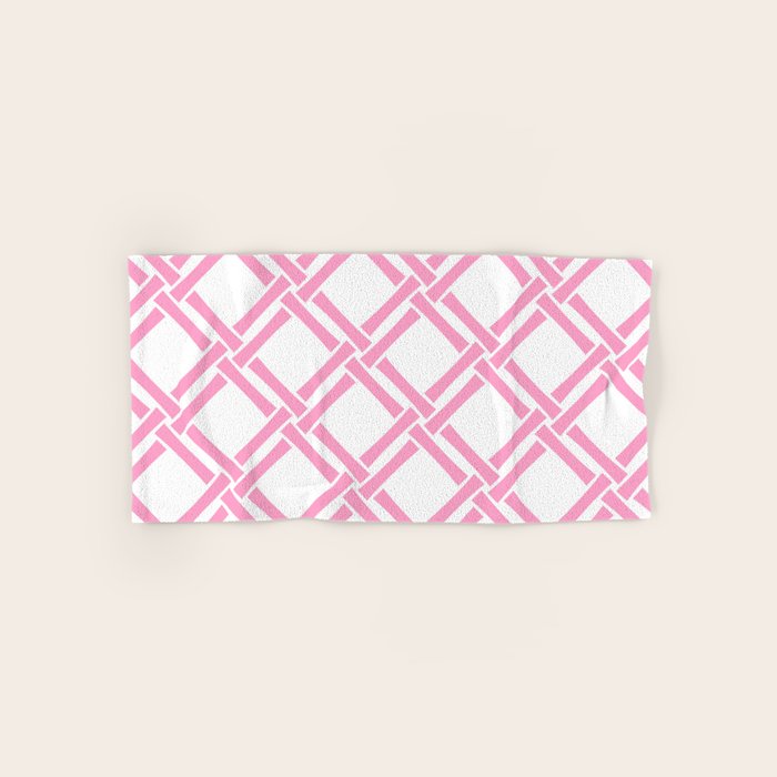 Classic Bamboo Trellis Pattern 291 Pink Towels Gallery Image 1