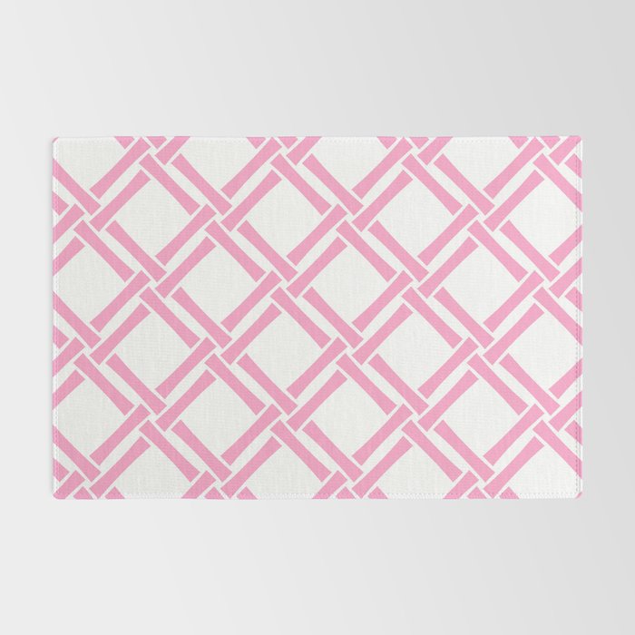 Classic Bamboo Trellis Pattern 291 Pink Rug Gallery Image 2