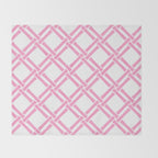Classic Bamboo Trellis Pattern 291 Pink Throw Blanket Gallery Image 2