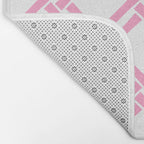 Classic Bamboo Trellis Pattern 291 Pink Bath Mat Gallery Image 2